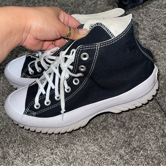 Converse Chuck Taylor All Star Lugged 2.0 High Top Black Canvas Sz 8.5M/10.5W - Picture 8 of 9